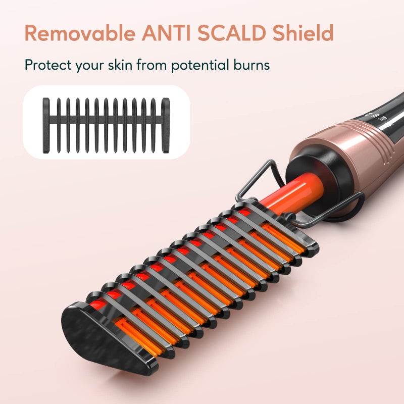 Terviiix Electric Hot Comb for Lace Front Wigs, Pressing Combs for Black Women Hair, Anti-Scald Straightening Comb with Keratin & Argan Oil Infused Teeth, Temperatures Adjustable, 60 Min Auto Shut Off - Image 2