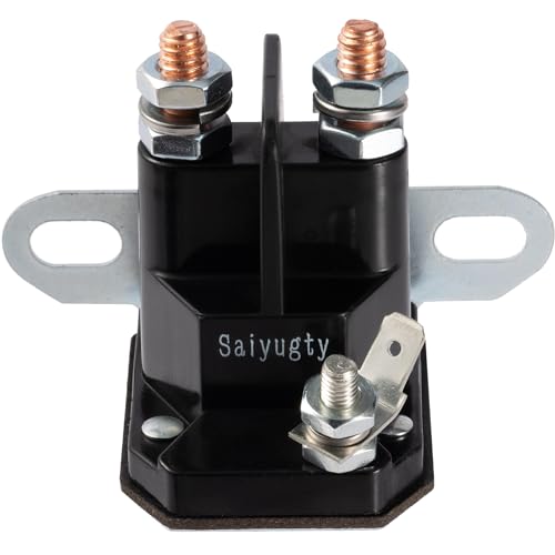 Saiyugty 030817 832-1211-210 8321211210 Lawn Mower Starter Solenoid Compatible for Trombetta Hustler Zero Turn Lawn Mower, Replacement Starter Solenoid Relay Part, DC 12V - Image 1