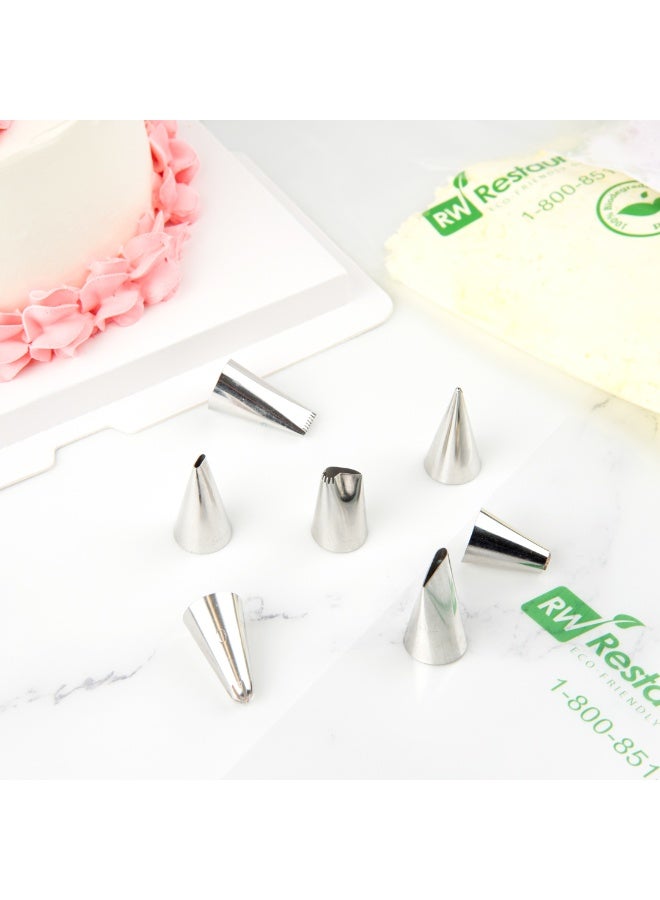 Restaurantware فوهة تزيين المعجنات من باسري تيك، 1 فوهة كريمة قابلة لإعادة الاستخدام - #88، مقاومة للانبعاج، فوهة معجنات من الفولاذ المقاوم للصدأ، آمنة في غسالة الصحون، لتزيين الكب كيك، الكعك، أو البسكويت - Image 5