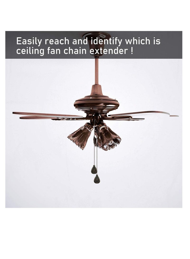 كابتن تيك Bronze Pendant, Ceiling Fan Pull Chain Extender Pull Chains Extension Fan Pull Chain Bronze Pendant 12 Inch Ceiling Fan Chain Ornament with Ball Fan Chain Connector (4 Pieces Black Copper) - Image 5
