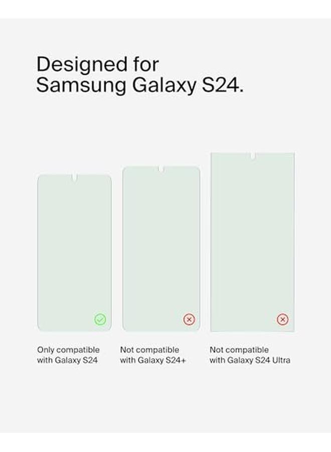 Screenforce Trueclear Curve Blue Light Filter Screen Protector For Samsung Galaxy S24 With Edge To Edge Fit Flawless Application With Included Easy Align Tray For Bubble Free Application  - Image 5