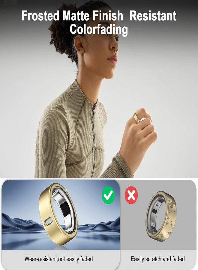 Vigamen 8 Pack Cover Compatible with Oura Ring Gen 4/Oura Ring Gen 3 Horizon/Heritage,Charging Derectly,Matte Texture Wear-Resistant Anti-Scratch TPU Protector for Oura Rings Women Men（D,Size 7 - Image 5