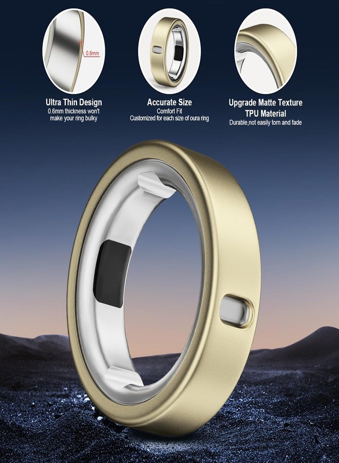 Vigamen 8 Pack Cover Compatible with Oura Ring Gen 4/Oura Ring Gen 3 Horizon/Heritage,Charging Derectly,Matte Texture Wear-Resistant Anti-Scratch TPU Protector for Oura Rings Women Men（D,Size 7 - Image 2
