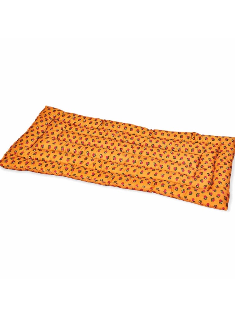 Shalki Cotton Sleeping Mat For Camps And Rest Houses, Soft To The Touch, Made Of High-Quality Materials, Natural Cotton Mat For One Person, Size 190*90*6 Cm 