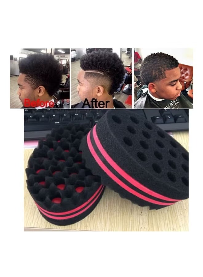 Magic Barber Dual Side Hair Brush Sponge Red 10mm - Image 2