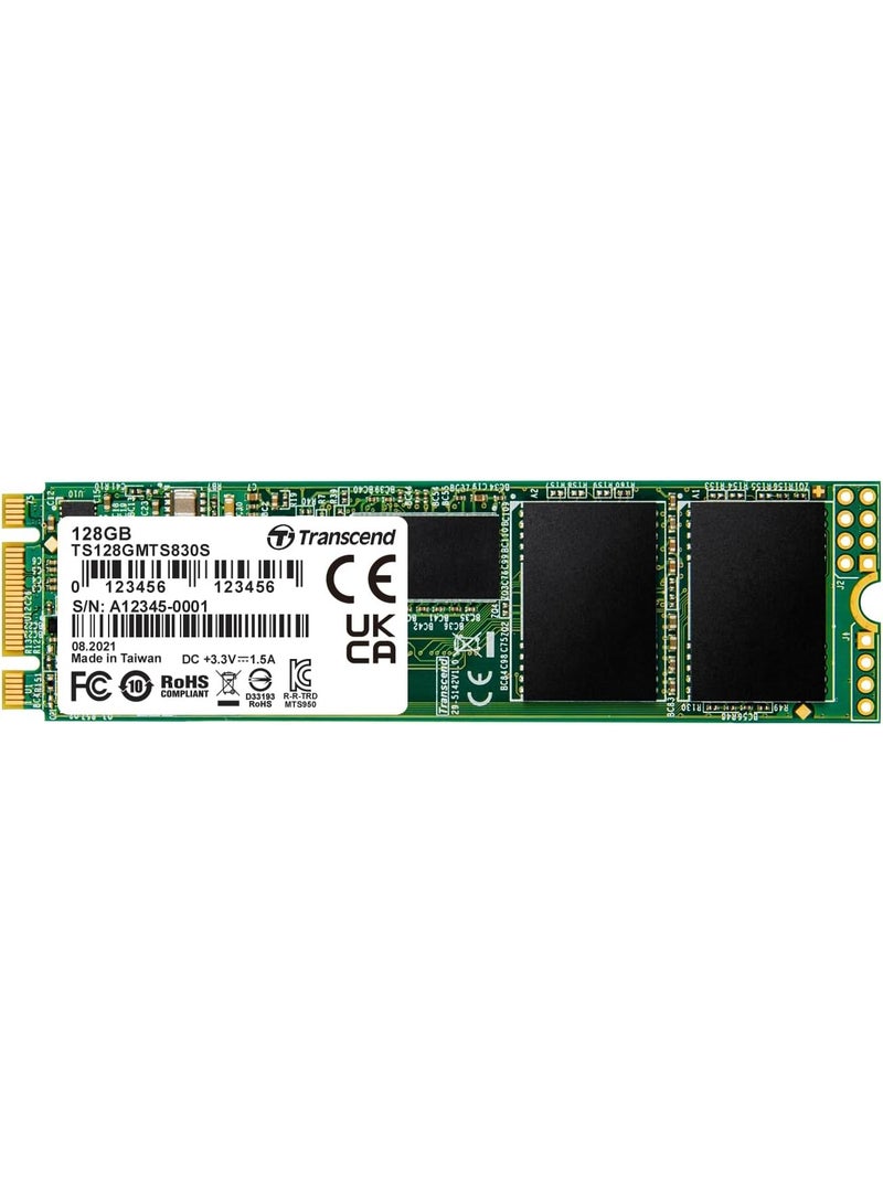 ترانسيند M.2 SSD 830S SATA III 6Gb/s مع ذاكرة تخزين مؤقت DRAM - 128 GB - Image 1