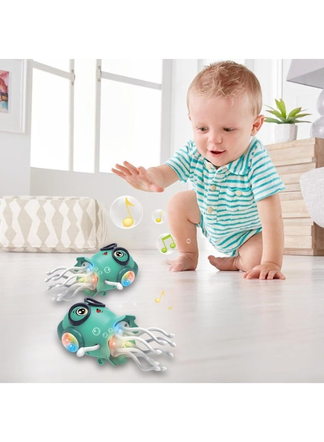 BORTONY Dancing Jellyfish Toy for Kids, Musical Crawling Baby Toy with LED Lights and Music, Interactive Tummy Time Toy, Perfect Gift for Boys and Girls Ages 3–8 - Image 4