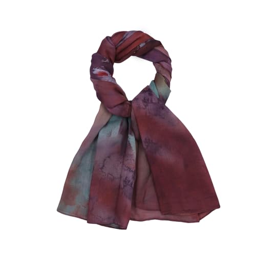 ZGMYC Watercolor Floral Printed Hijab Scarf for Women Soft Modal Cotton Instant Hijab Head Wraps Shawls Tie Dye Long Scarves - Image 4