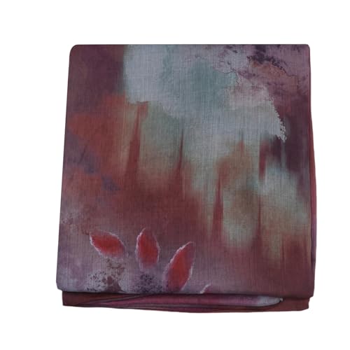 ZGMYC Watercolor Floral Printed Hijab Scarf for Women Soft Modal Cotton Instant Hijab Head Wraps Shawls Tie Dye Long Scarves - Image 5