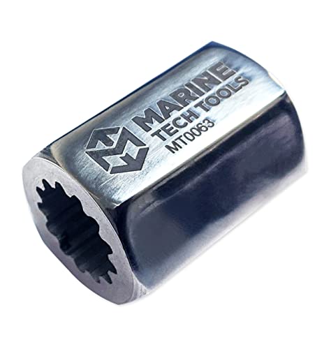 M Marine Tech Tools Marine Tech Tools Alpha 1 Drive Shaft Adapter 91-56775T, Fits MC-I, R-MR, Alpha One/Gen II Drive Units & Outboards, Driveshaft Nut Tool, Outdrive Boating Tools - Image 1