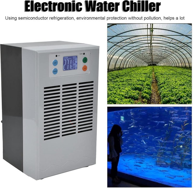 klarako 2 in 1 Water Chiller, 35L 1-3L Aquarium Heaters Aquarium Chiller for Axolotl Jellyfish Coral Reef Shrimp, 100W Smart Industrial Chiller with Pump Recirculating Chiller for Laser Engraving Machine(US) - Image 2