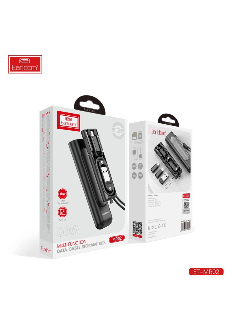 Earldom - USB adapter cable conversion storage box type c cable fast charging multi-function cable charging case - Image 1