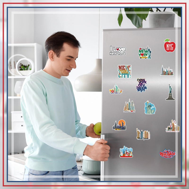Konohan 30 Pcs New York Souvenirs Gifts New York Magnet for Refrigerator City Magnetic Refrigerator Stickers for Home Decoration - Image 5