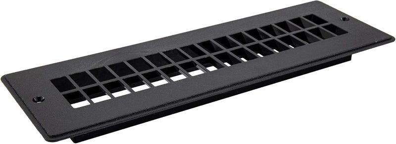RecPro RV Floor Register | RV Stationary Vent Cover | 2-1/4" x 10-1/8" Insert | Undampered Duct (Black) - Image 1