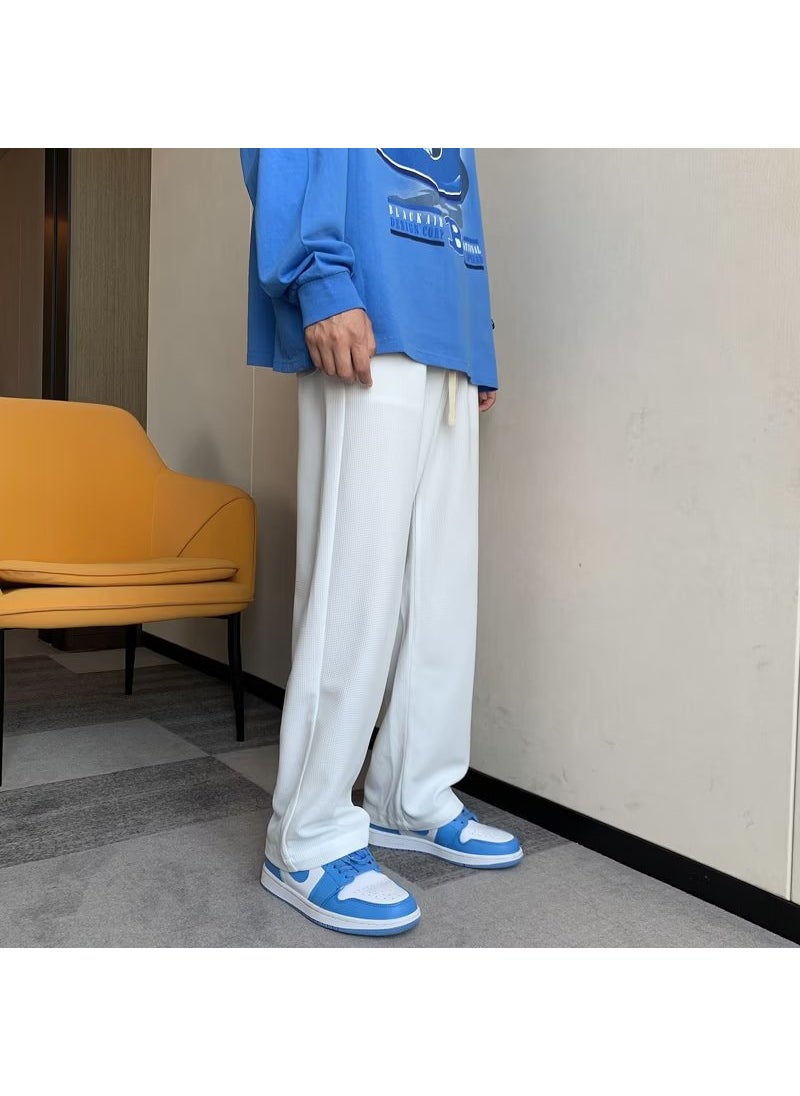 Generic - Stylish Oversize White Wide-Leg Trousers for Men White - Image 1