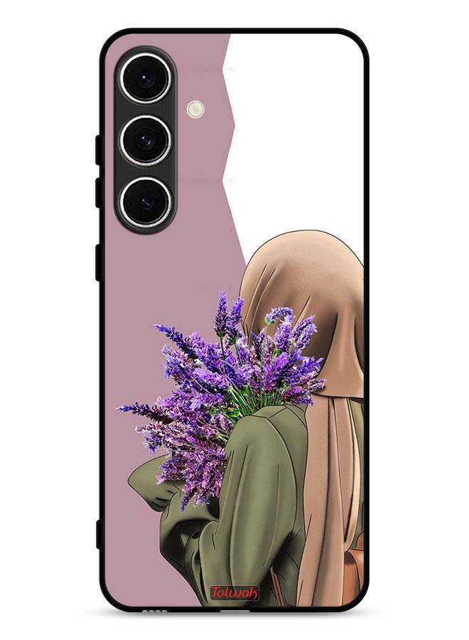 Tolwak غطاء حماية لجهاز سامسونج جالكسي S24 FE 5G مزين بالزهور - Image 1