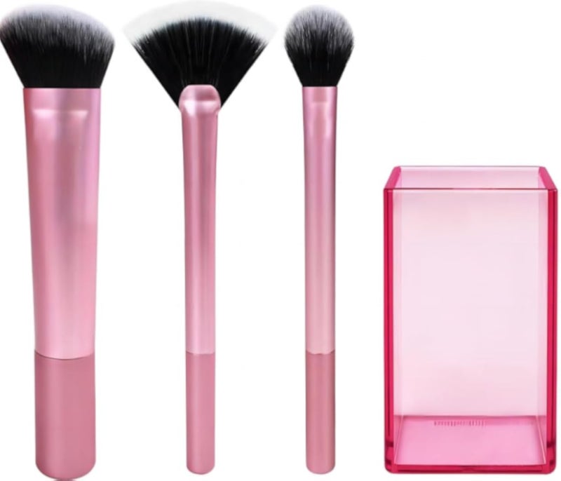 Makeup Brushes Makeup Brush large Set 3Pcs, Premium Synthetic Foundation Concealers Powder Blush Blending Makeup Brush Set