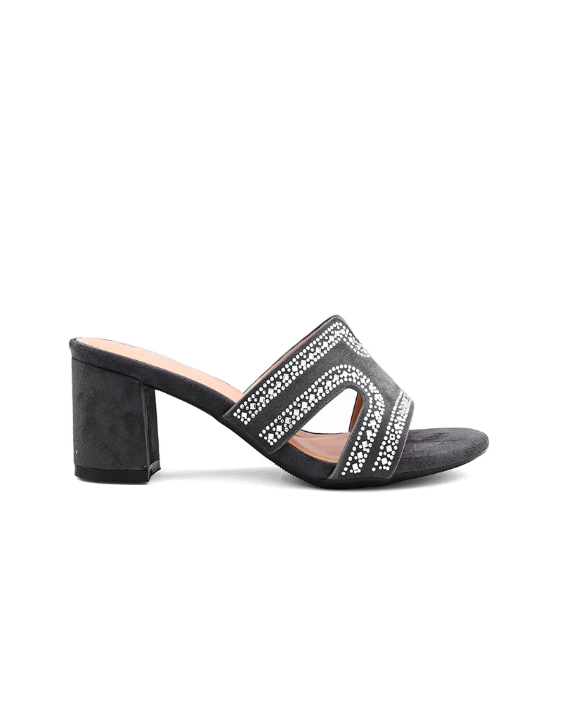 كابلي Womens embellished classic slip-on heeled sandals