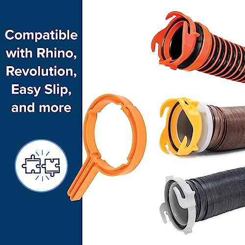 Camco RhinoFLEX RV Sewer Hose Wrenches, 2-Pack, Orange - Image 4