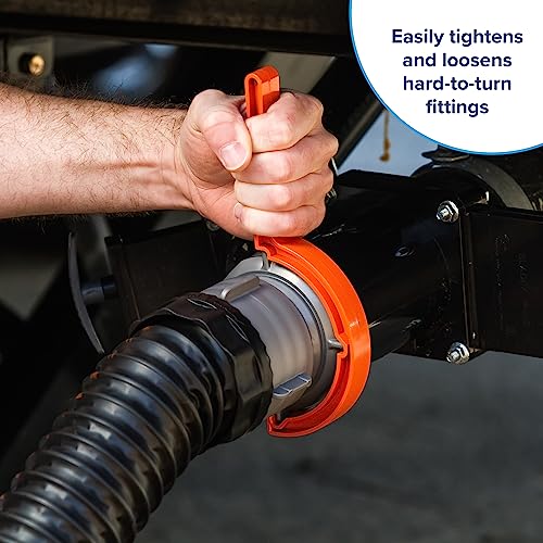 Camco RhinoFLEX RV Sewer Hose Wrenches, 2-Pack, Orange - Image 2