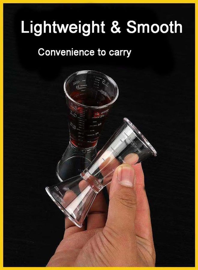 إيلاندي 3 قطع من أكواب قياس المشروبات البلاستيكية ذات الرأس المزدوج، مثالية للبار والحفلات والمطبخ، سعة 40 مل/20 مل - Image 4