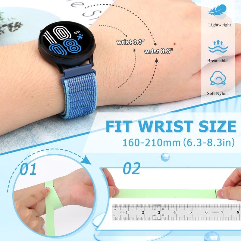 AVOD 20mm Nylon Quick Release Band Compatible with Samsung Galaxy Watch 7 6 5 4 40mm 44mm/Garmin VÃ­voactive 6/5/3/3 Music/Forerunner 570 42mm/55/158/165/245/645/Amazift Active 2/Active/T-Rex 3 Pro 44mm - Image 4