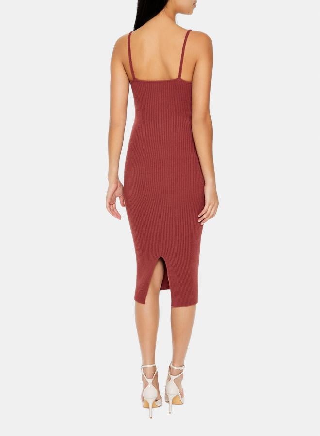 FOREVER 21 Knitted Strappy Midi Dress - Image 4