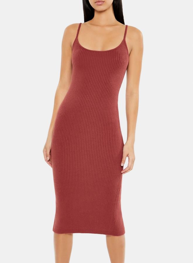 FOREVER 21 Knitted Strappy Midi Dress - Image 3