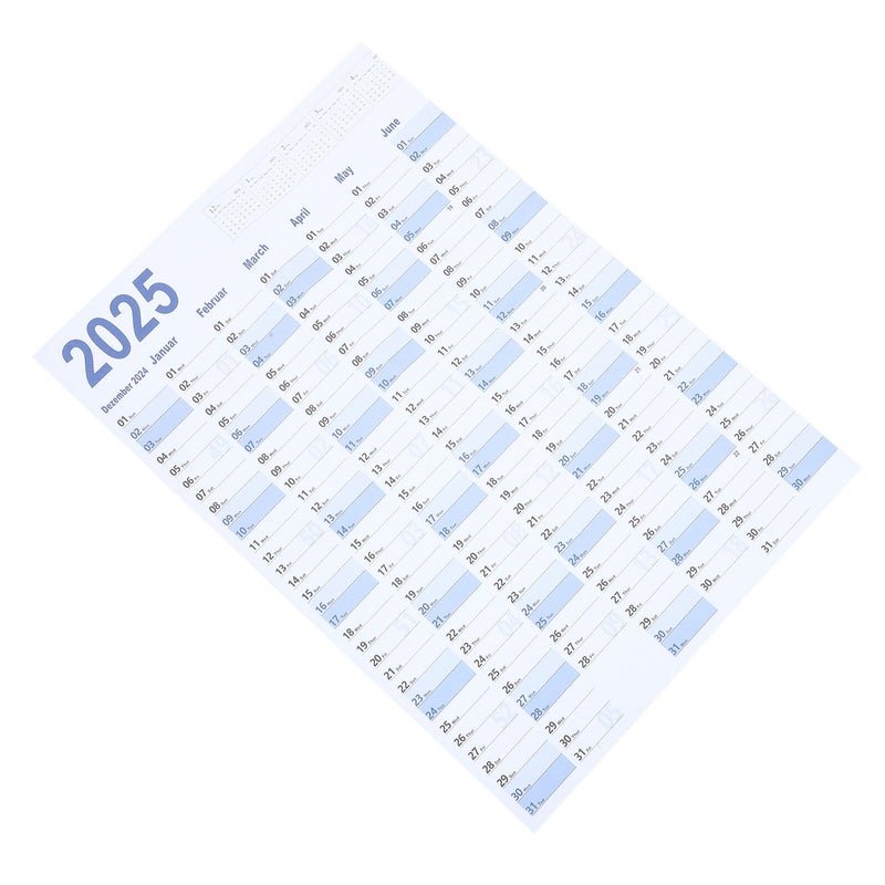 2025 Wall Hanging Calendar Minimalist Design Yearly Planner for Home Office - Image 2