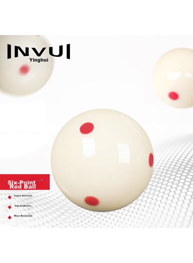 Invui Billiard Ball, Chinese And American Style Black 8 Crystal Cue Ball, Large Size Pool Ball, Billiard Supplies, 6 Red Points, 57mm, Single Piece - Image 1