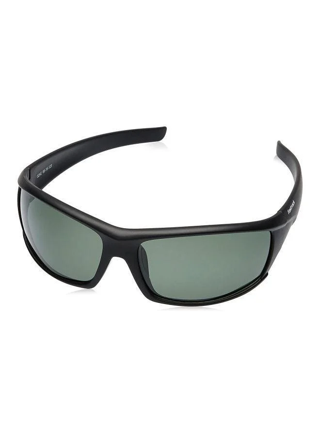 fastrack Black Wraparound Men Sunglasses (P223GR3P|66)