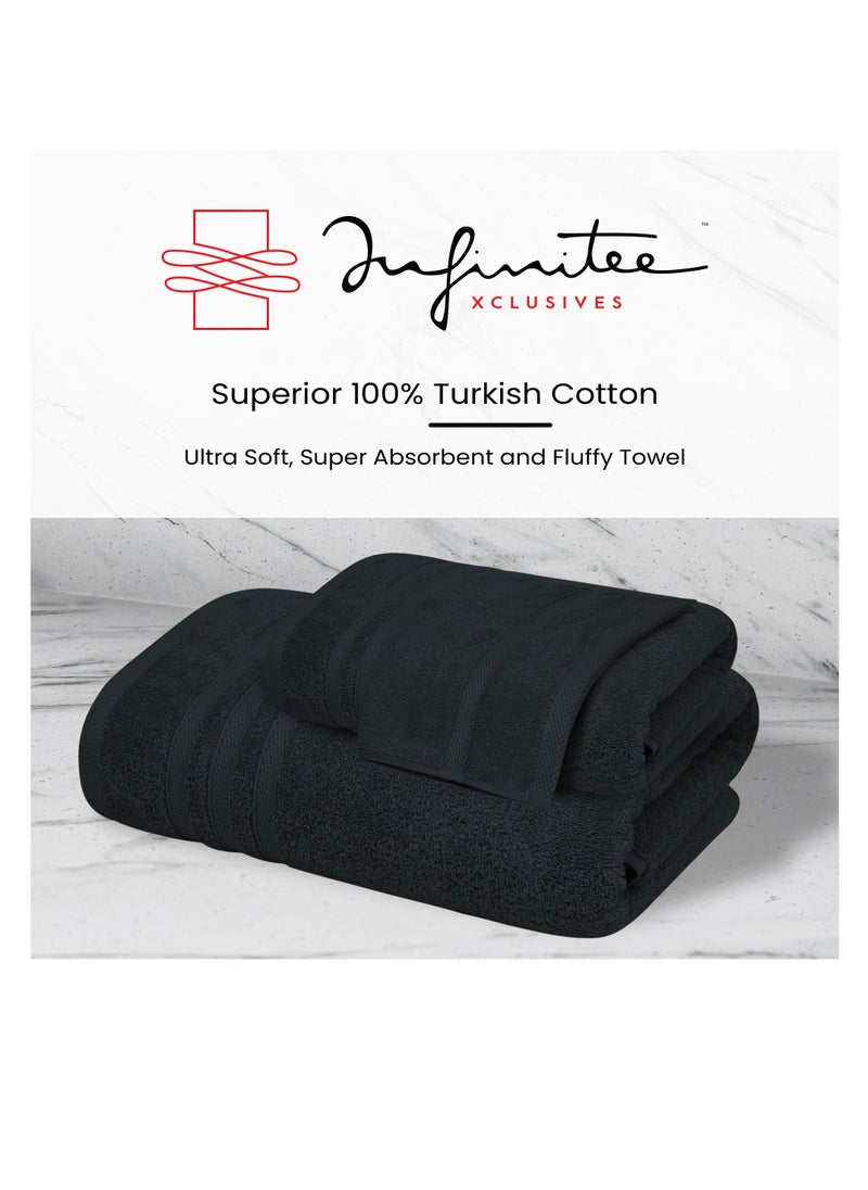 Premium Black Bath Towel Set - 100% Turkish Cotton 2 Bath Towels, 2 Hand Towels, 2 Washcloths - Soft, Absorbent, Durable – Quick Dry - Perfect for Daily Use by Infinitee Xclusives - pzsku/Z004B4760D9665B727C48Z/45/_/1706847303/0928829f-fe1f-4561-84e7-e78405b6a9ff