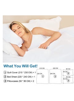 Tanyaz Disposable Bed Sheets, Travel Disposable Bedding Set with 1 Bed Sheet 1 Quilt Cover and 1 Pillowcase, Portable Ready-to -Use Disposable Sheets for Travel Hotels Camping Overnight Stay (4pcs，Double)  - Image 2