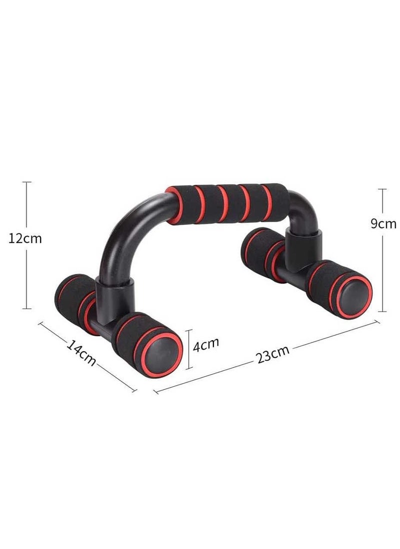 KANGAROO - Push Up Bars with Non-Slip black-red - Image 1