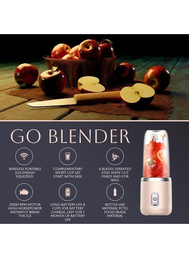 Portable Personal Fruit Blender, Juicer, And Juice Cup, High-Capacity Battery, 6 High-Strength Blades,Perfect For Shakes And Smoothies Electric Fruit Vegetable Juicer - Image 5