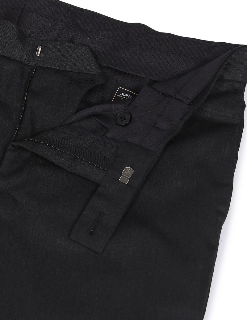 Arrow Men's Solid Grey Tailored Fit Polyester Formal Trouser - Image 4