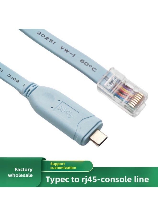 FTDI Chip Type C Console Configuration Line Type C To RJ45 Serial Router Debugging Line-Color:Domestic Chip-Length:1.8m  - Image 1