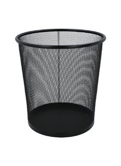 EKO Meshed Elegant and Modern Design Round Trash Can Black 12 L EK9474B 