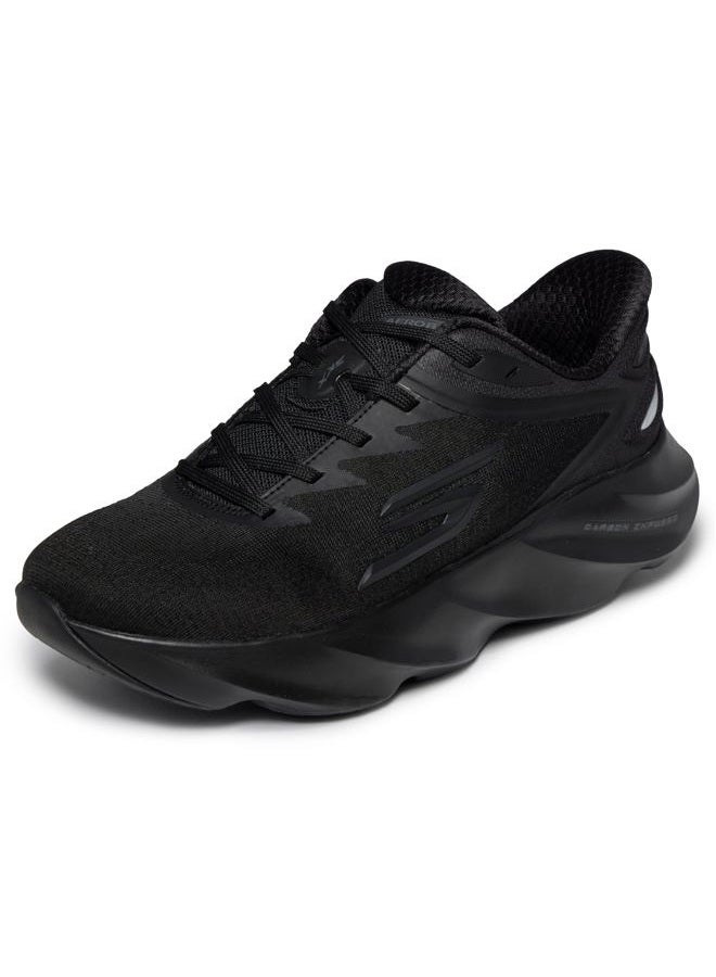 SKECHERS حذاء رياضي نسائي Aero Burst بدون استخدام اليدين، أسود/أسود، 8 - Image 1