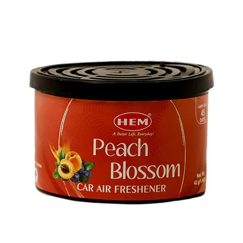 HEM Peach Blossom Car Air Freshener - 42g | Natural Car Perfume | Refreshing & Long-Lasting Fragrance | Easy to Use & Compact Design that Perfectly Fits | Ideal for On-the-Go Air Freshening - Image 1