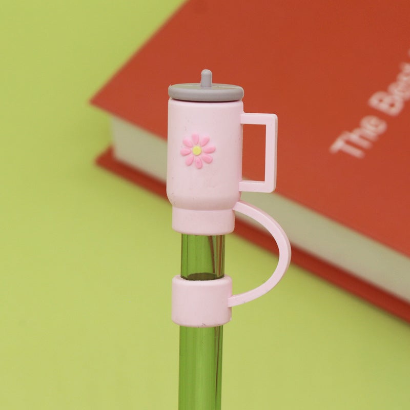Soft Glue 7 8 10Mm Straw Cap Silicone Cute Cartoon Doll Straw Plug Pvc Stereo Dustproof Straw Cap - Image 1