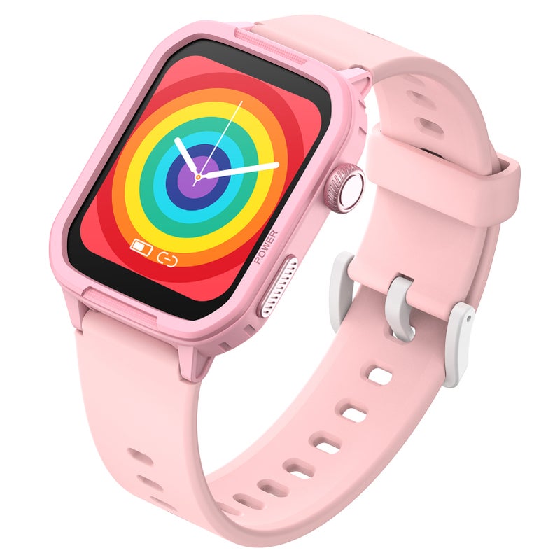Smart Kids Watch with Puzzle Games 1.54'' Touchscreen Multiple Sport Modes 150+ Dials Music Player Pink - Image 4