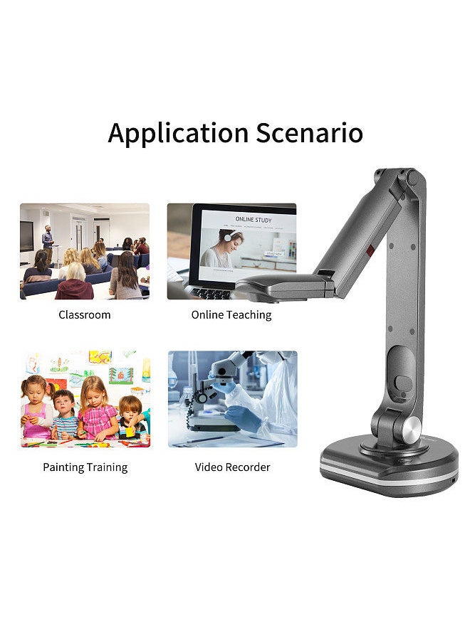Generic - USB 2-in-1 Document Camera & Book Scanner Webcam with Auto Focus 8 Mega-pixel High-Definition Max. A3 Scanning Size LED Light - Image 1