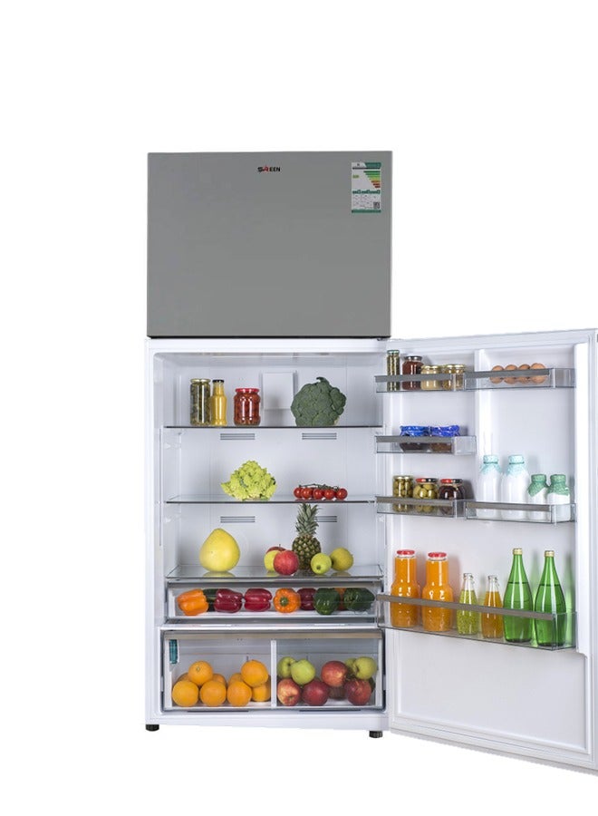 SREEN Double Door Refrigerator 347 kW SRTM-545NF Silver - Image 5