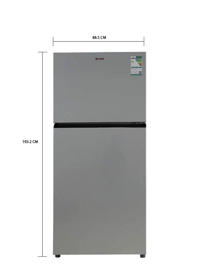 SREEN Double Door Refrigerator 347 kW SRTM-545NF Silver - Image 4