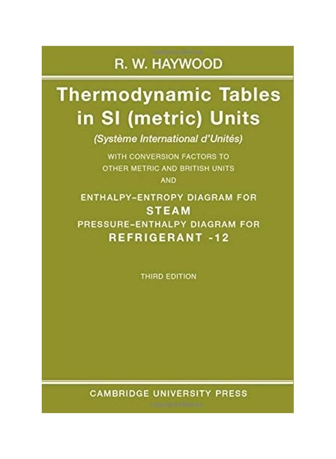Thermodynamic Tables In Si Metric Units