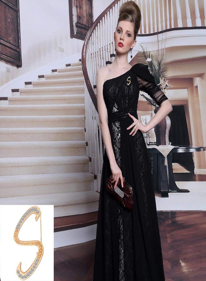 ETHOON Letter Brooch Pins Initial Rhinestone Brooch for Women Crafts Gold J - Image 4