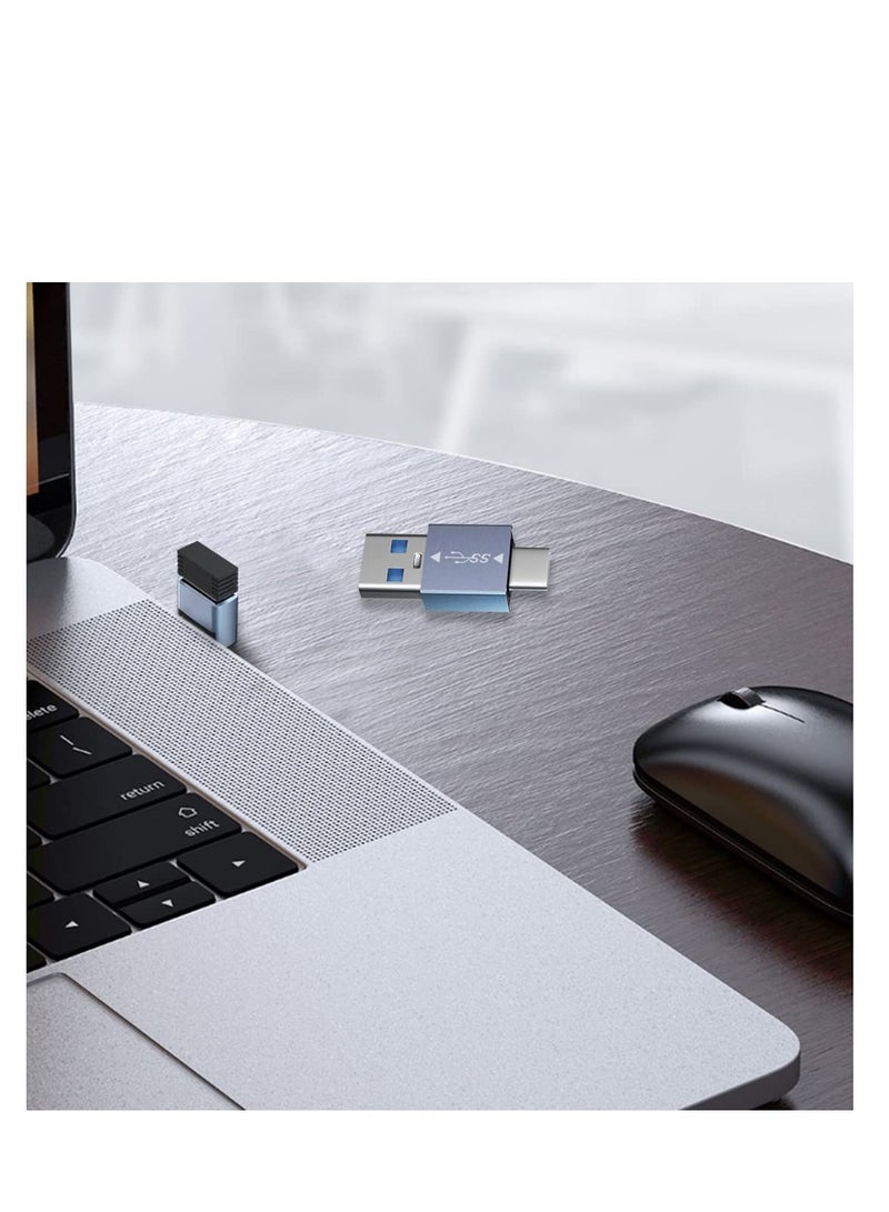 SYOSI USB to USB C Adapter 4 Pack, 90 Degree Up & Down USB C Male to USB A Female Adapter, USB C Male to USB 3.1 Male OTG Adapter Converter for Mobile Phones, Laptop, Computers and More Type C Devices - Image 4