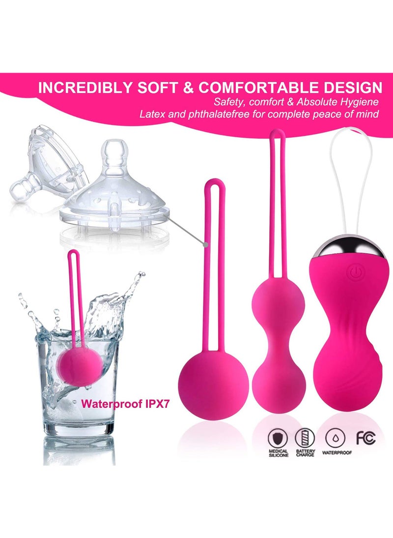 Generic 3 in 1 Kegel Balls Kit - Kegel Exercise Weights Products for Women, 3 Weights Ben Wa Kegel Balls for Beginners & & Advanced  - Image 4