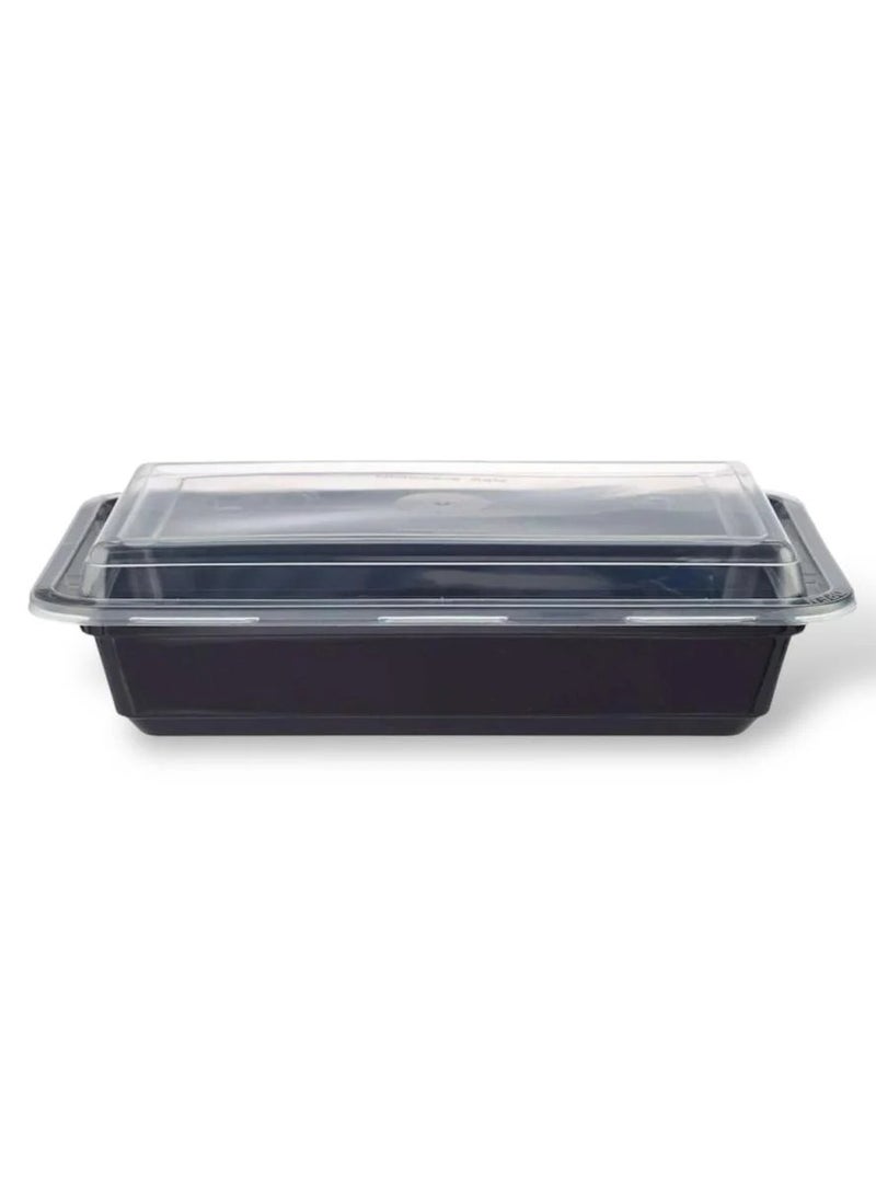 SKP Plastic Rectangular Plastic Food Containers 32 oz (8 Pieces)